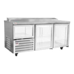 GLASS DOOR PIZZA TOP UNDERBAR FRIDGE