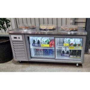 GLASS SLIDING DOOR UNDERBAR FRIDGE