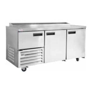 STAINLESS STEEL DOOR PIZZA TOP UNDERBAR FRIDGE